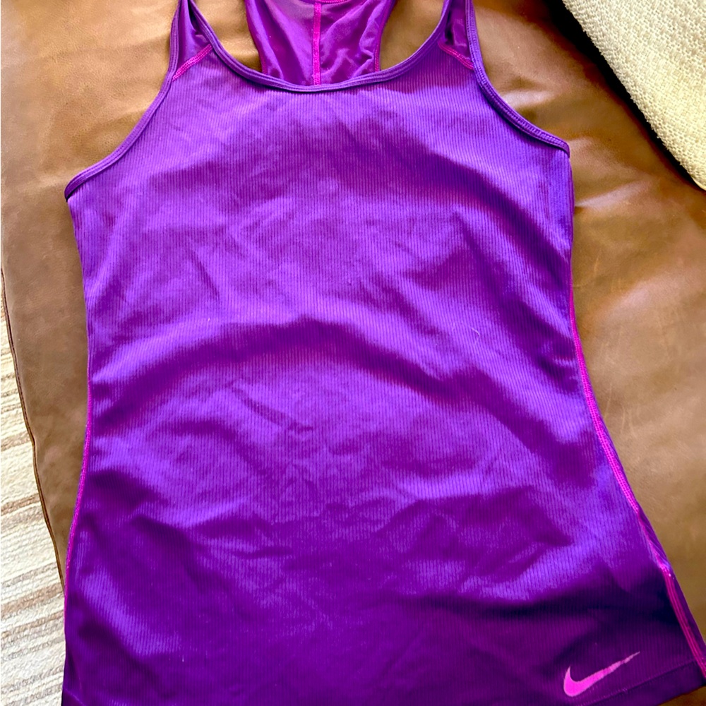 Women’s size small purple Nike tank, upper back is mesh. Gently used